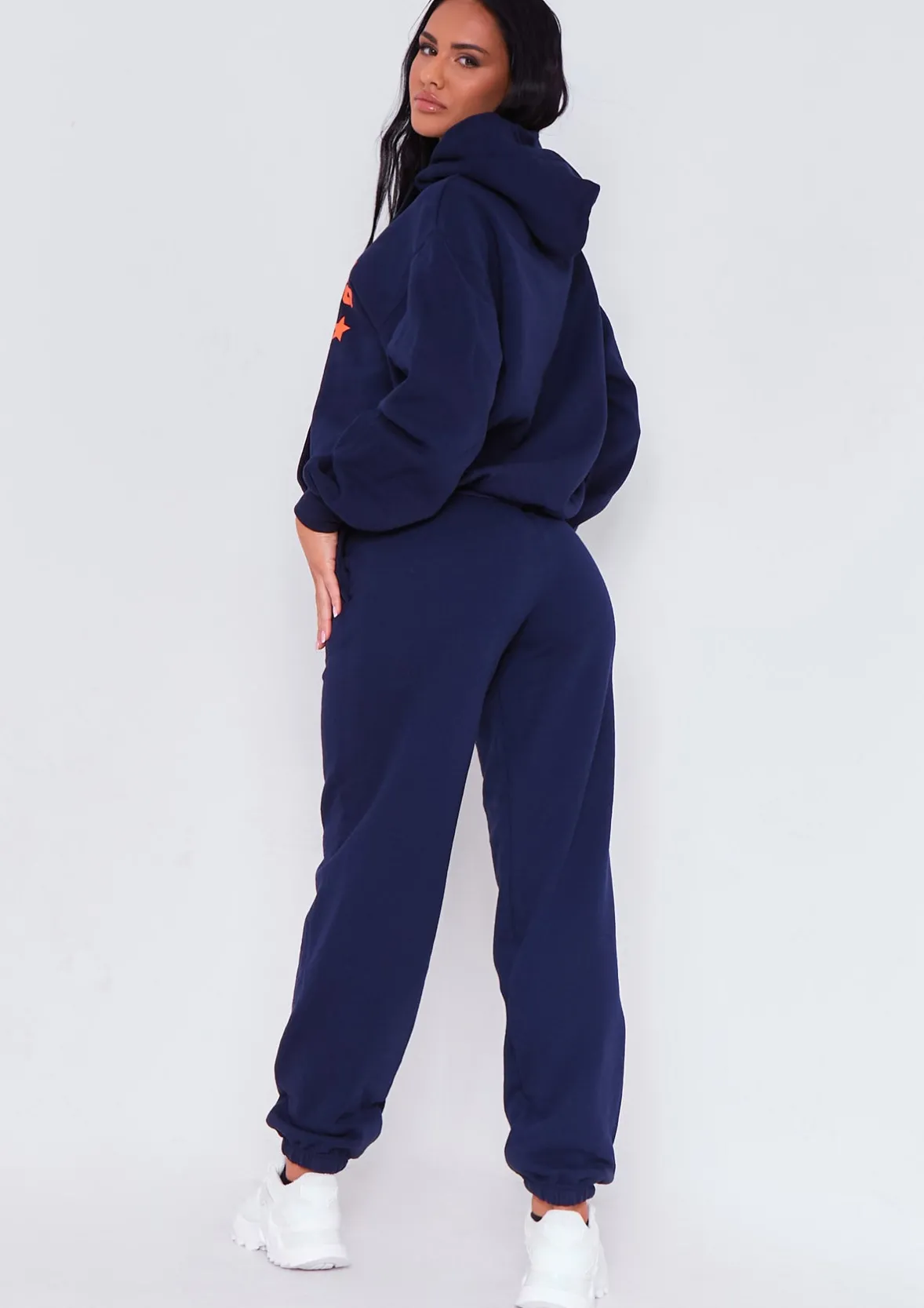 Teyana Navy Los Angeles Varsity Slogan Joggers