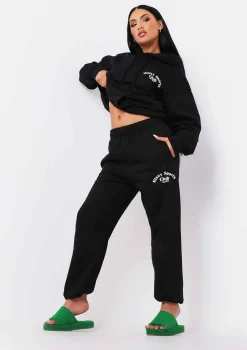 Tina Black Missy Sports Club Casual Joggers