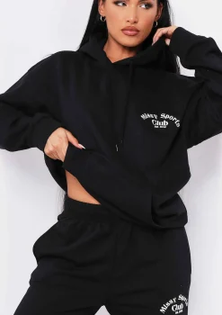 Tina Black Missy Sports Club Casual Joggers