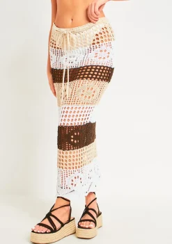 Valentina Multi Crochet Panelled Maxi Skirt
