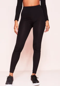 Vanessa Black Ribbed Leggings