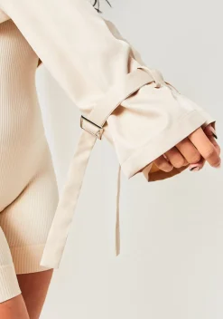 Vera Stone Oversized Cropped Trench